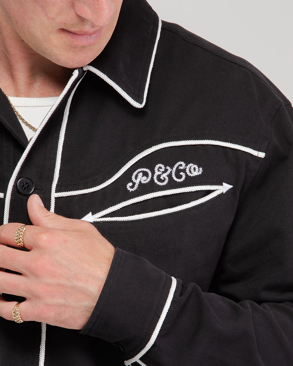 Willow Western Shirt - Washed Black