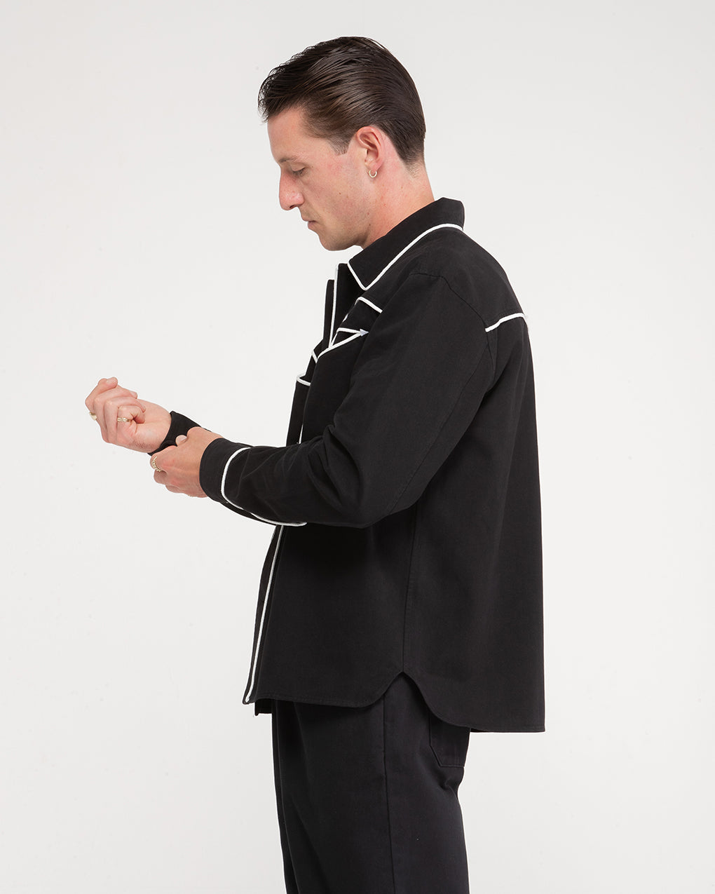 Willow Western Shirt - Washed Black