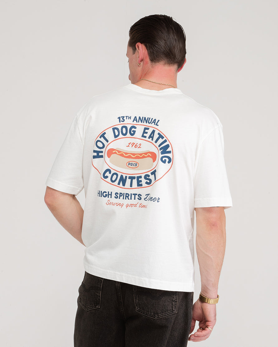 High Spirits Diner Boxy T-Shirt - Off White