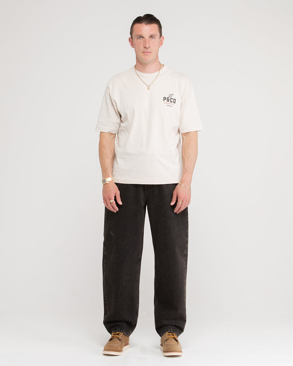 World Famous Boxy T-Shirt - Bone