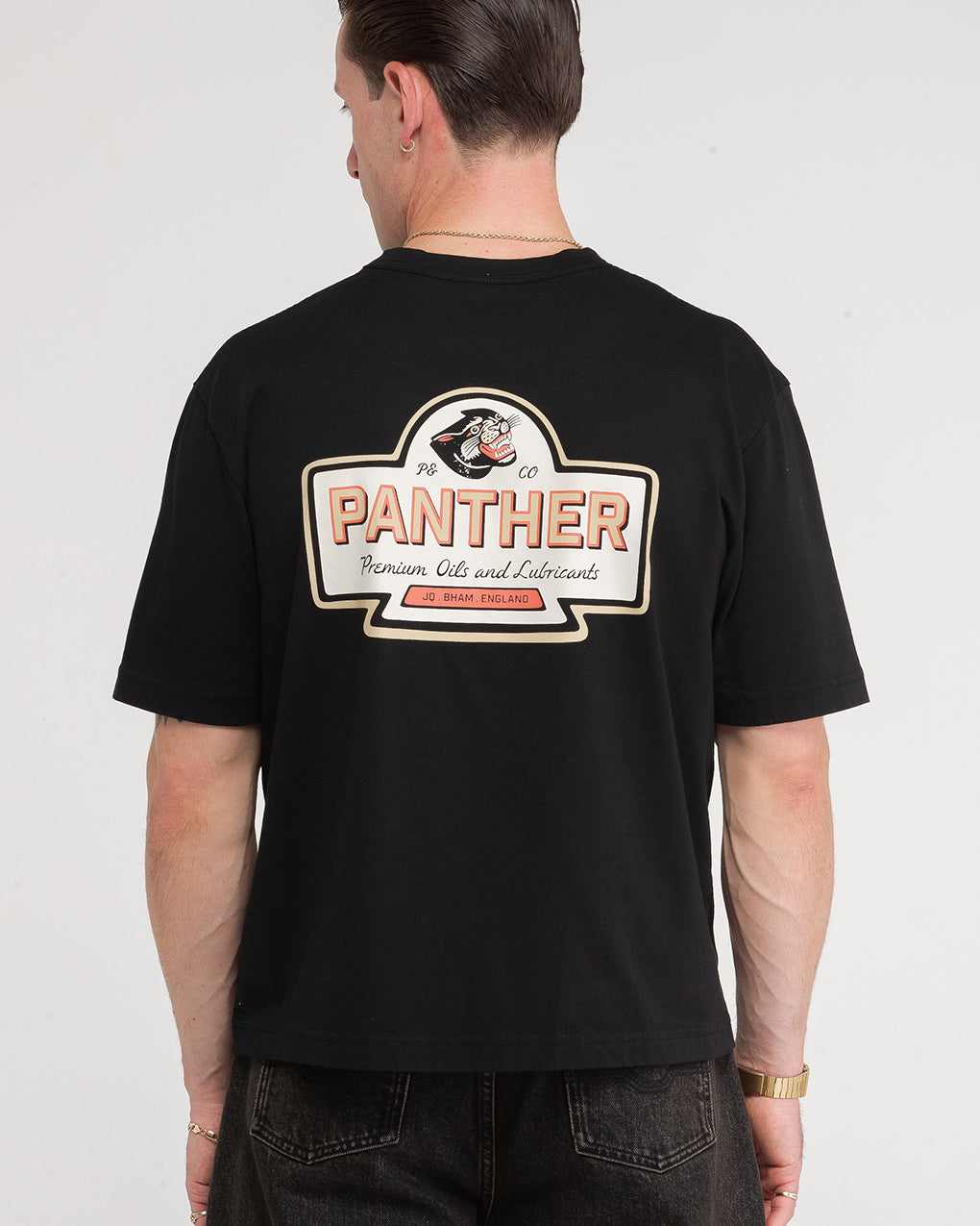 Panther Oils Boxy T-Shirt - Washed Black