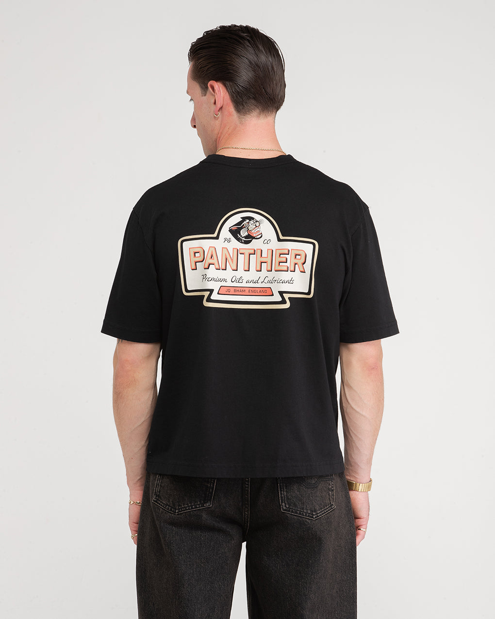 Panther Oils Boxy T-Shirt - Washed Black