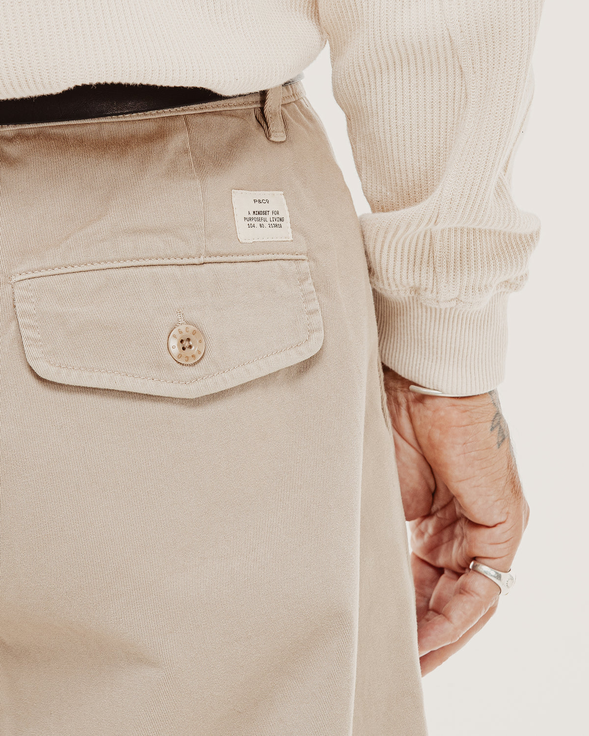 Union Pleated Pant - Stone