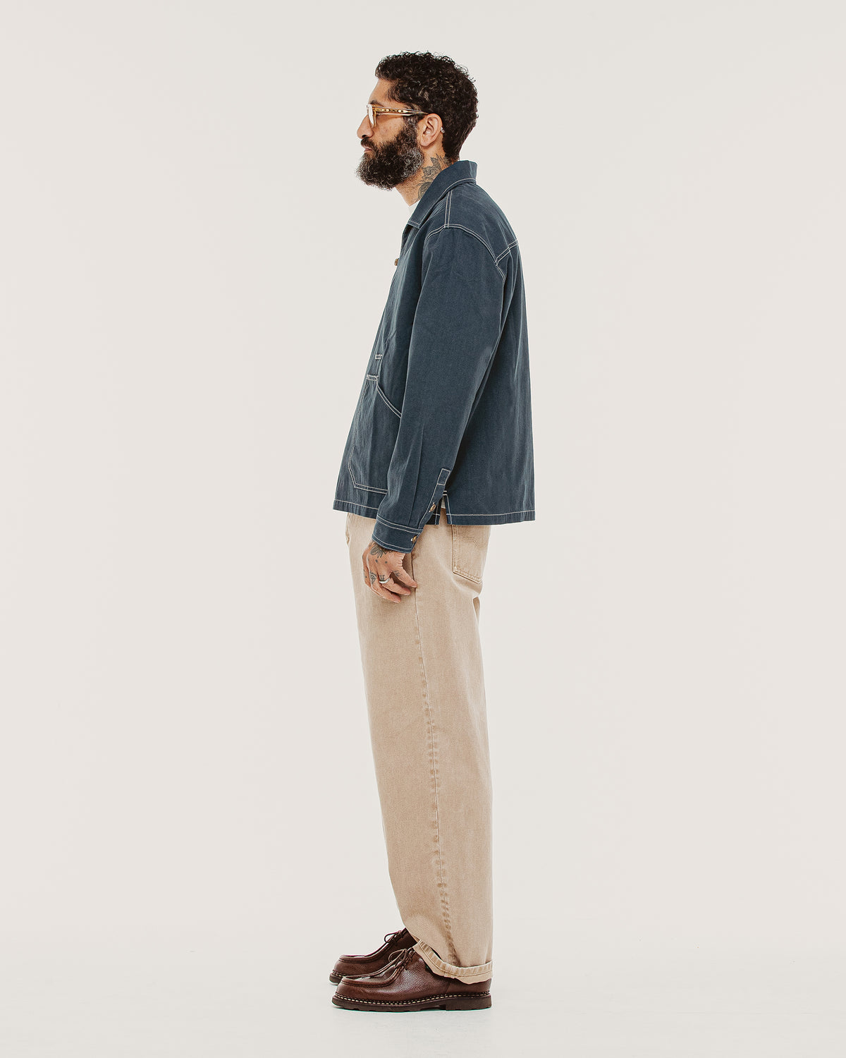 Venture Herringbone Smock - Navy