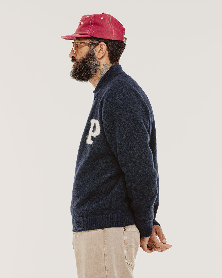 Winslow Knitted Polo - Navy