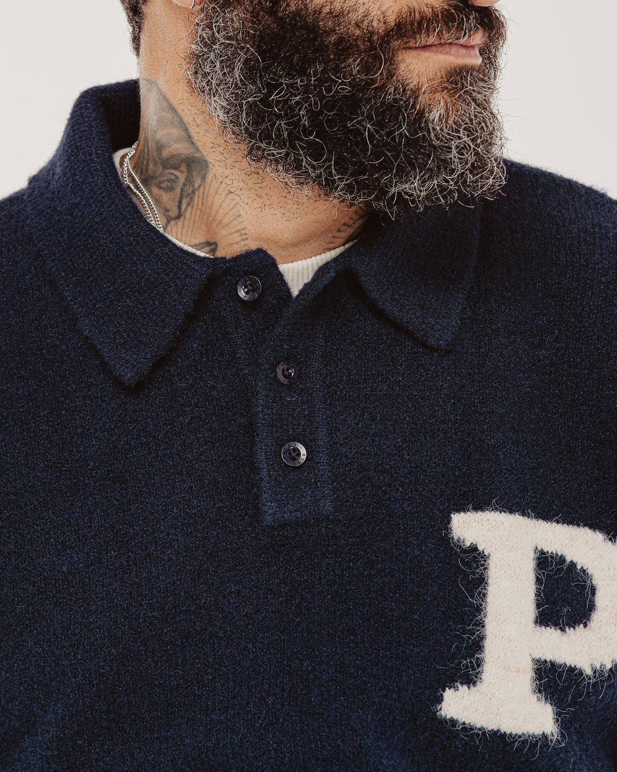 Winslow Knitted Polo - Navy