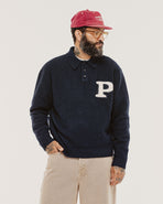 Winslow Knitted Polo - Navy