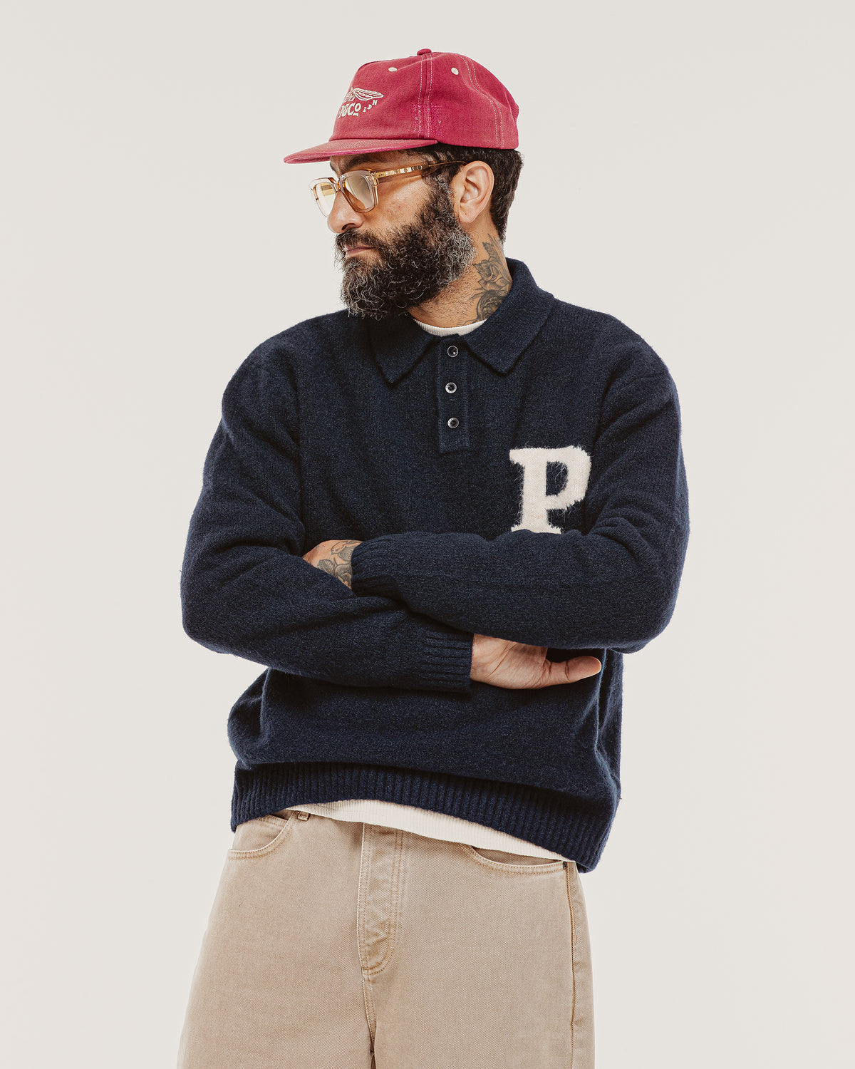 Winslow Knitted Polo - Navy