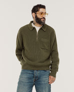 P&Co 1/4 Zip Knit - Evergreen