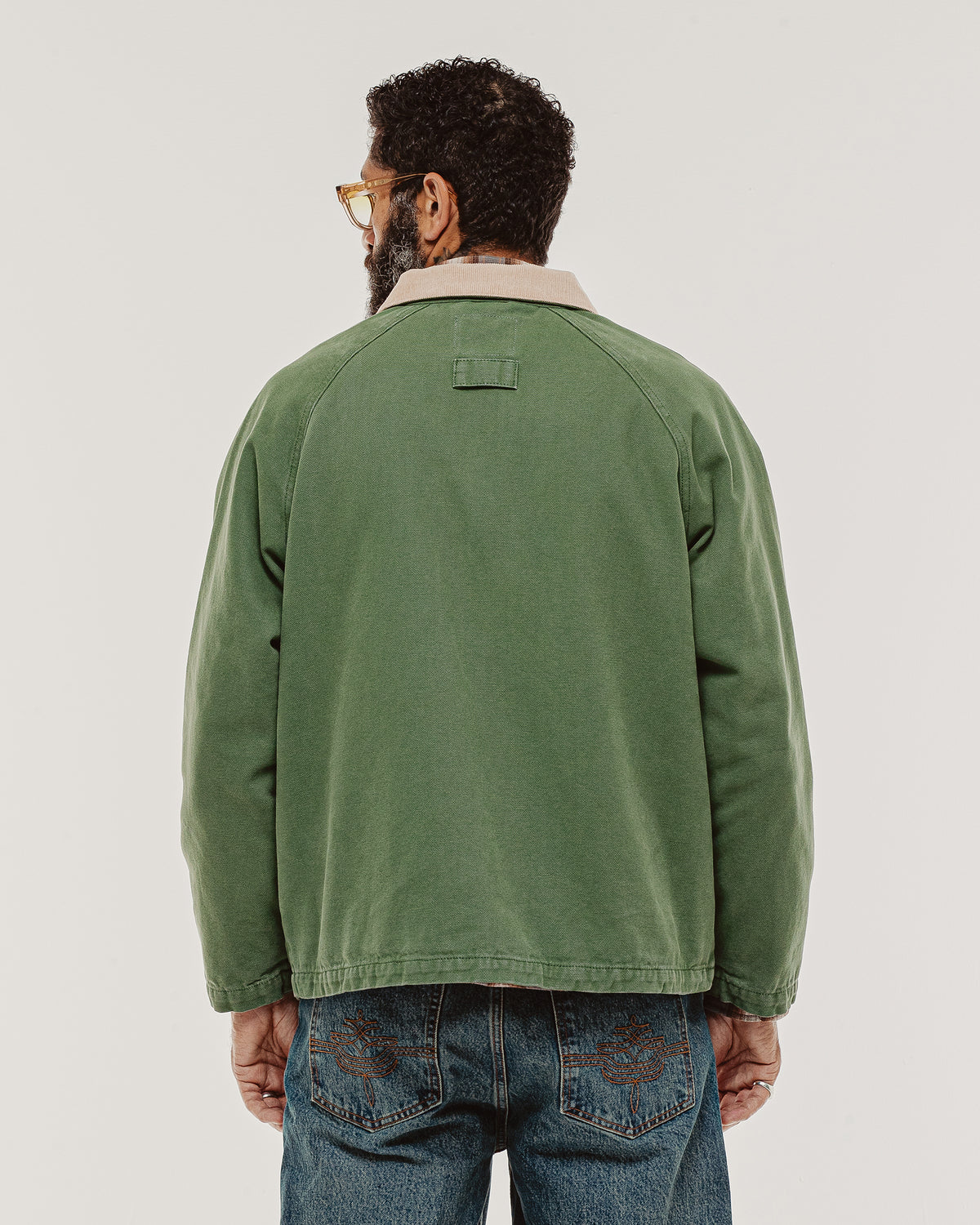 Marine Quarter Canvas Jacket - Green