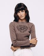 Desert Sun Embroidered Longsleeve - Brown