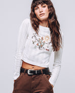 Desert Flora Embroidered Longsleeve - White