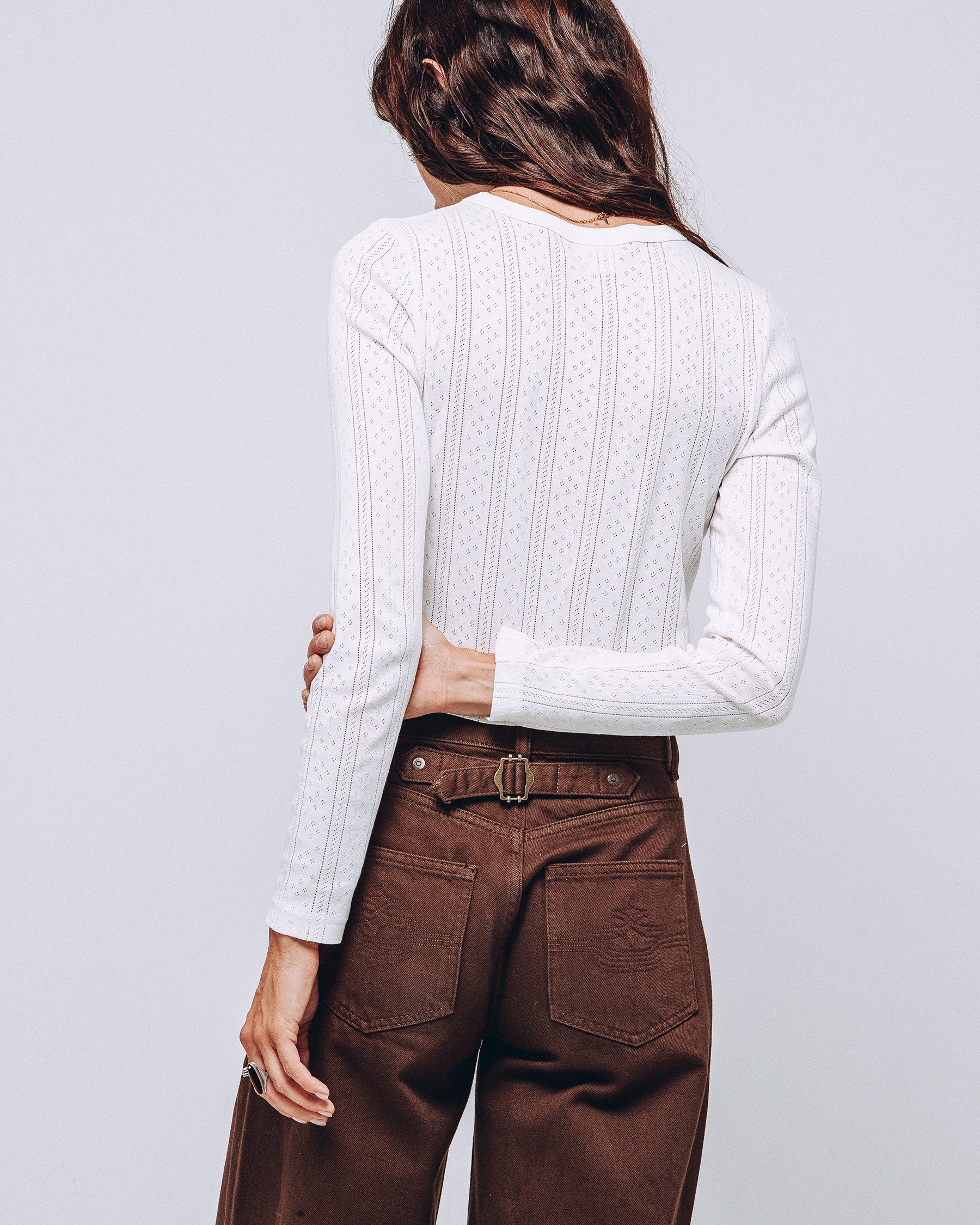 Desert Flora Embroidered Longsleeve - White