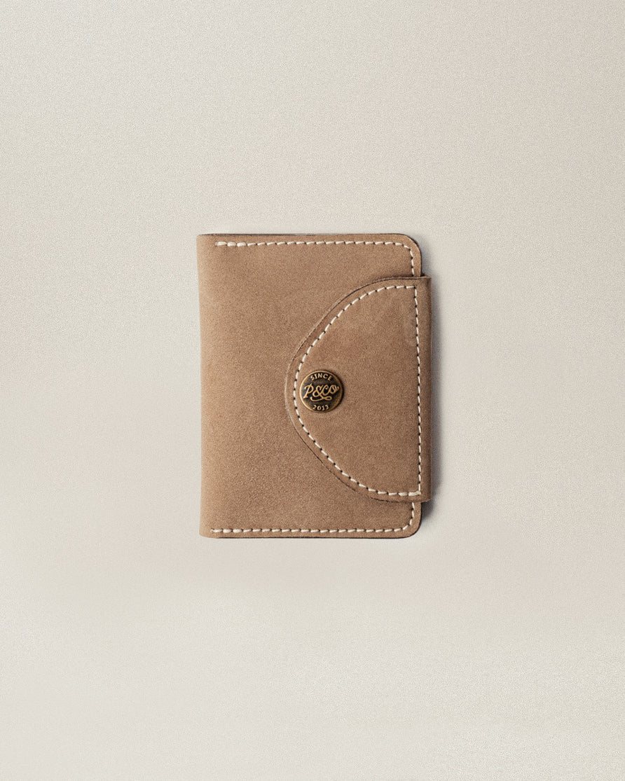 Mesa Nubuck Wallet - Taupe