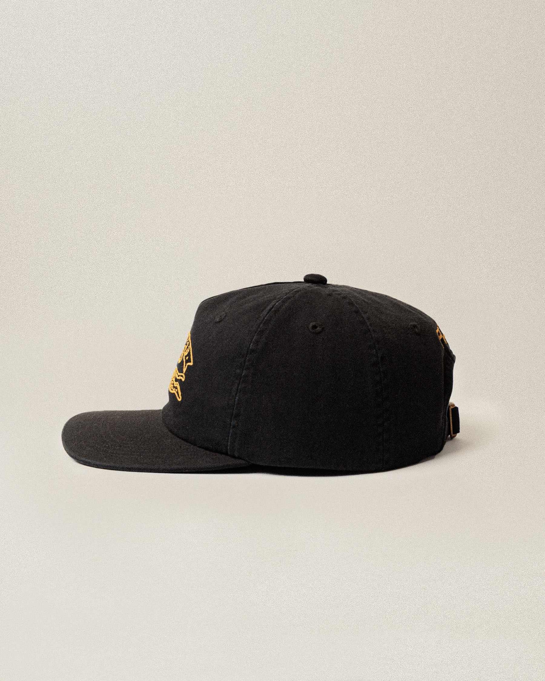Banner Bearer 5 Panel Cap - Washed Black