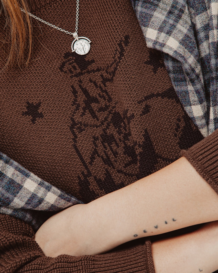 Bronco Knitted Rollneck Sweater - Brown