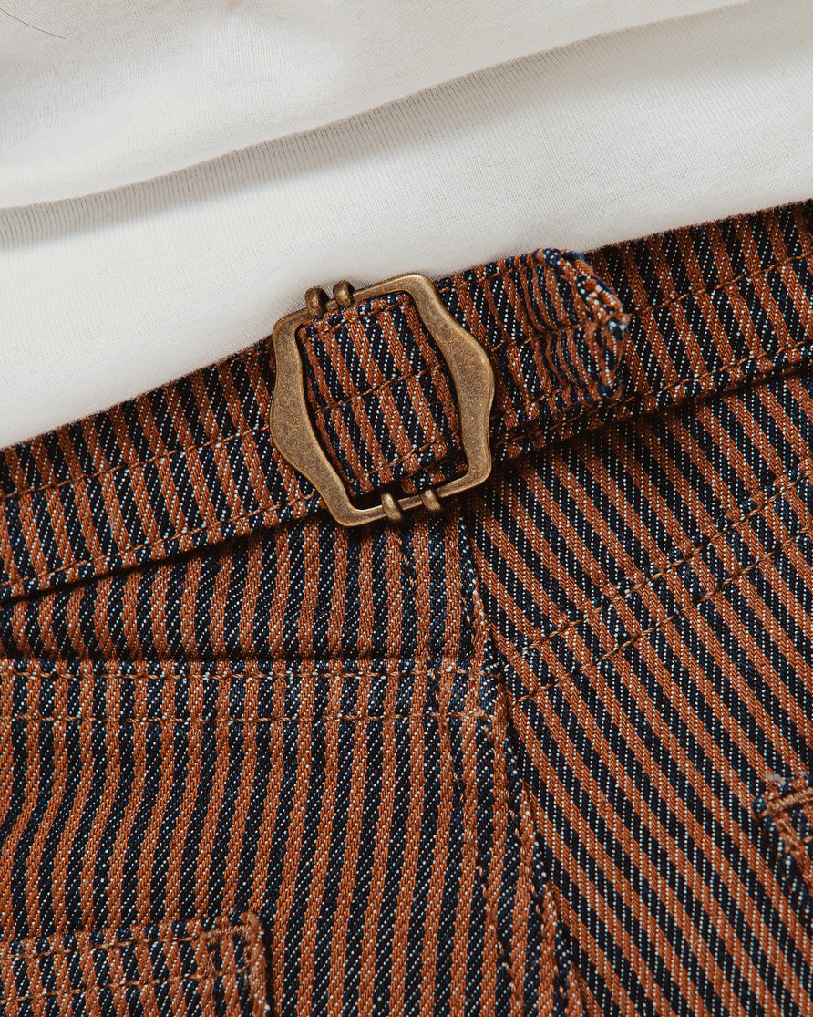Grace Barrel Leg Jean - Brown Hickory Stripe