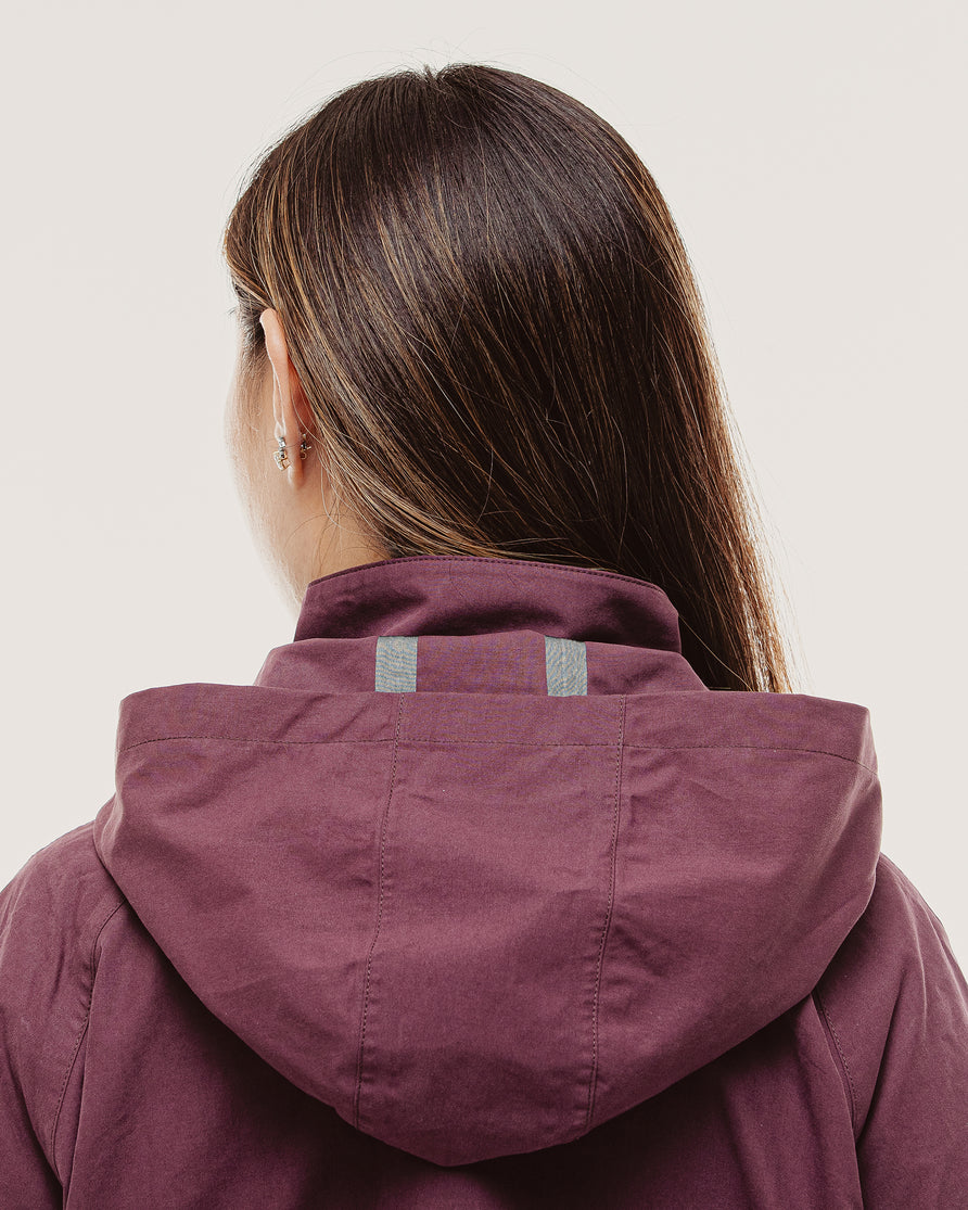 Roxy Swing Raincoat - Aubergine