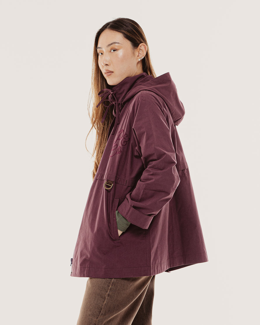 Roxy Swing Raincoat - Aubergine