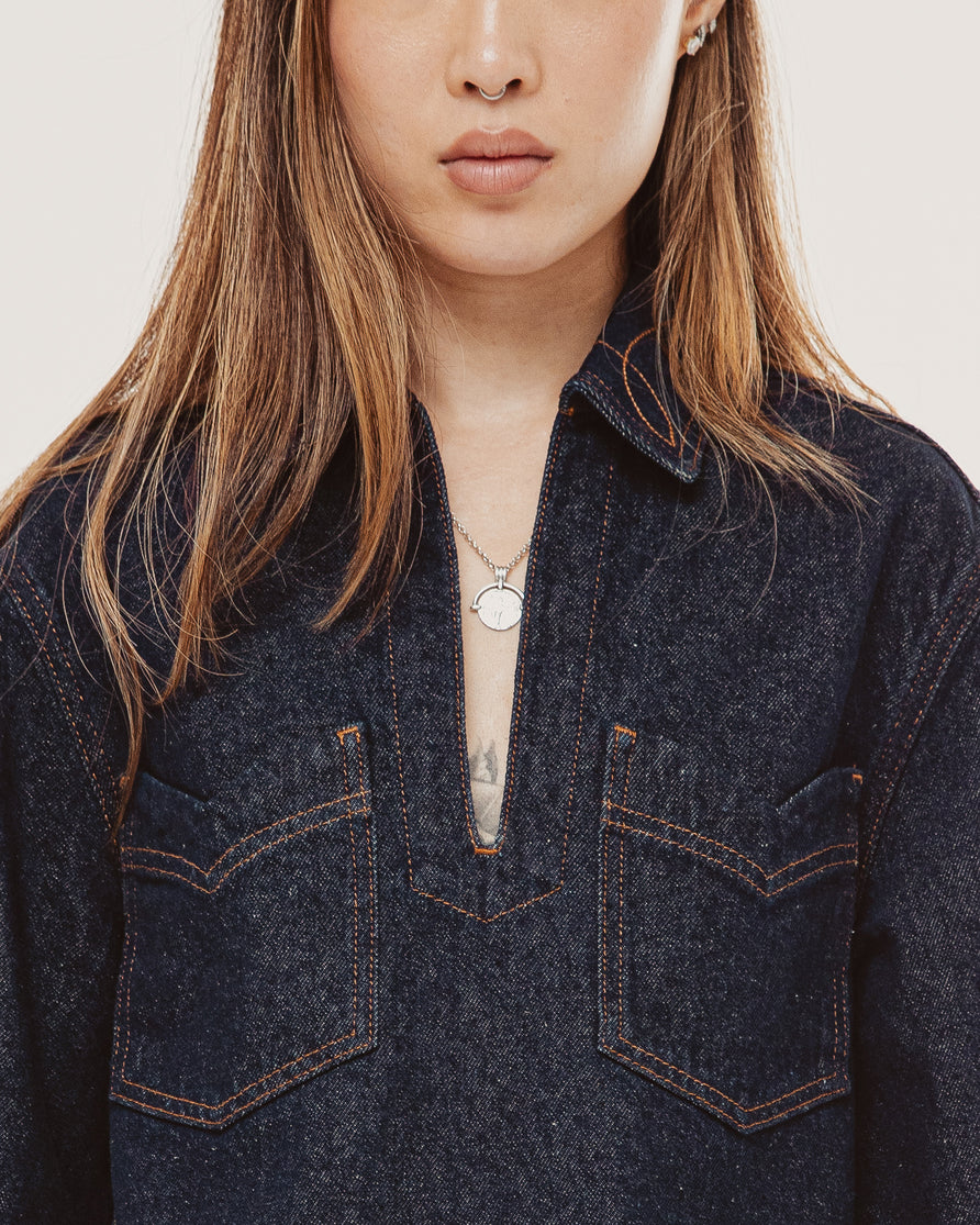 Lori Denim Smock - Raw Indigo