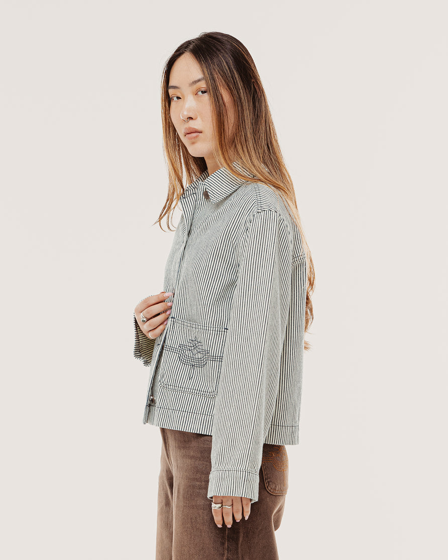 Frankie Chore Jacket - White Hickory