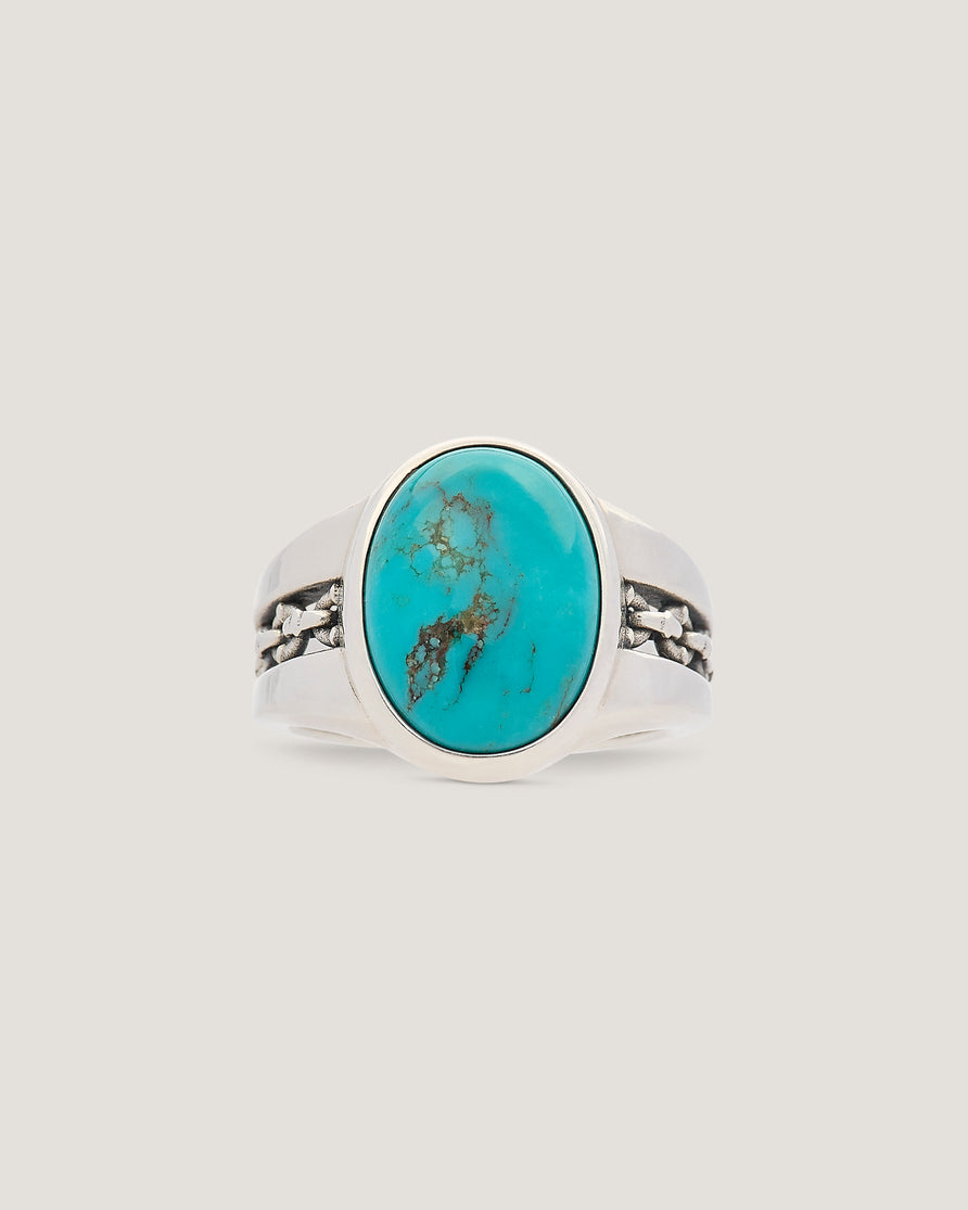 P&Co x TGF Turquoise Signet Ring - Sterling Silver