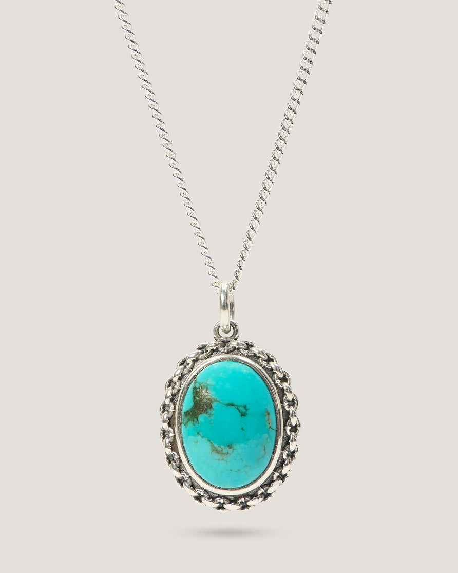 P&Co x TGF Turquoise Pendant Necklace - Sterling Silver