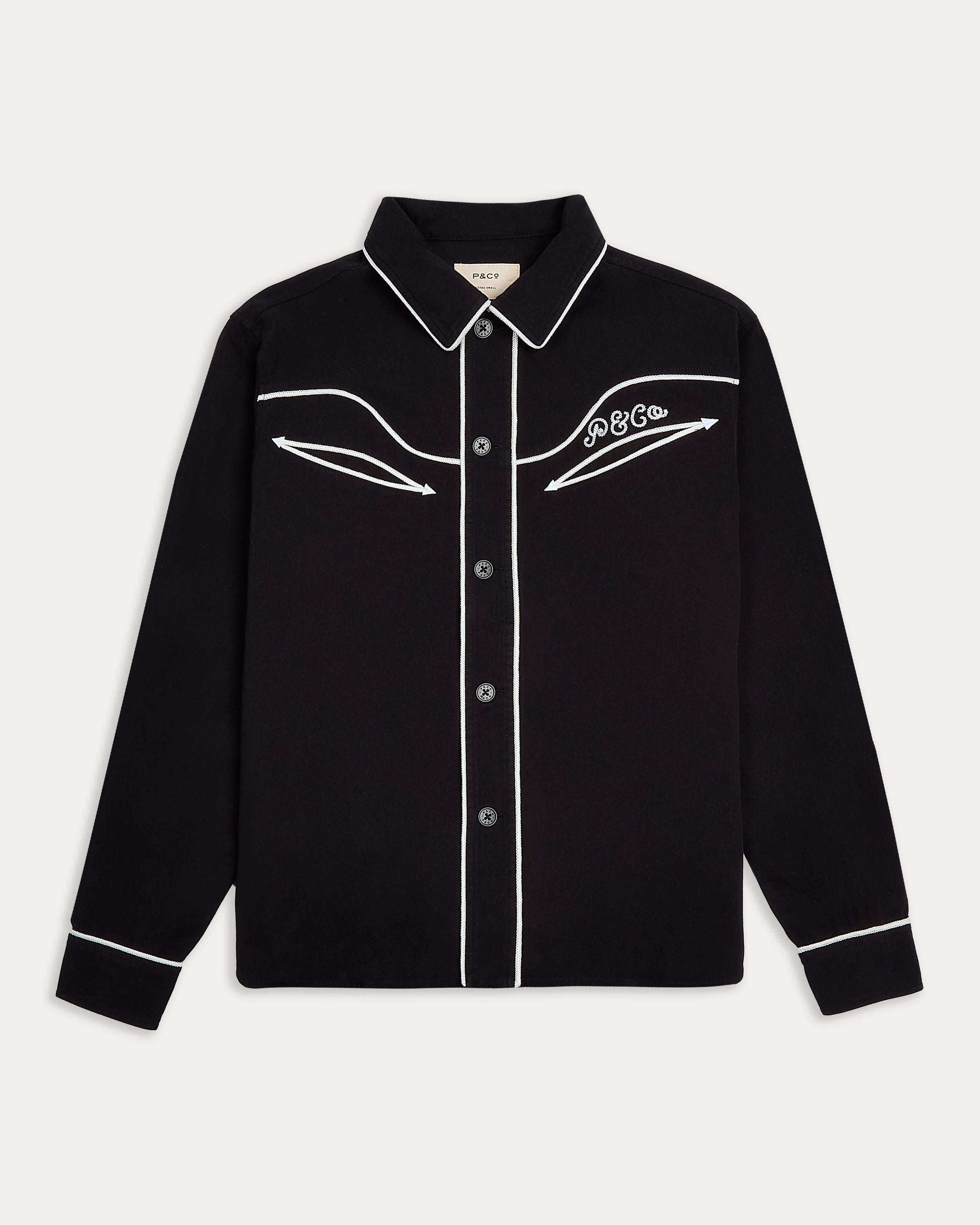 Willow Western Shirt - Washed Black