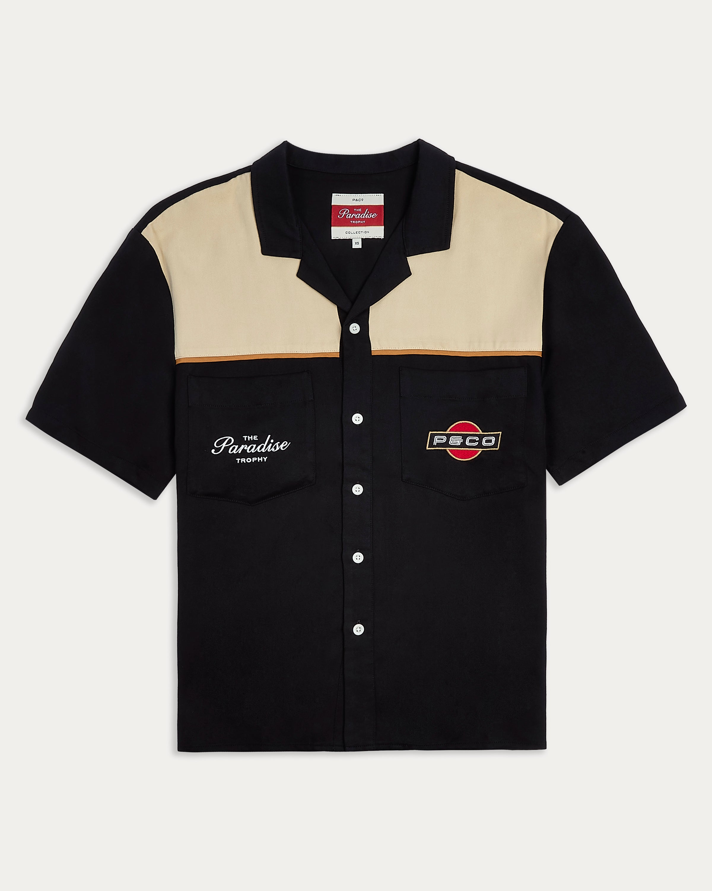 Paradise Trophy Bowling Shirt - Washed Black