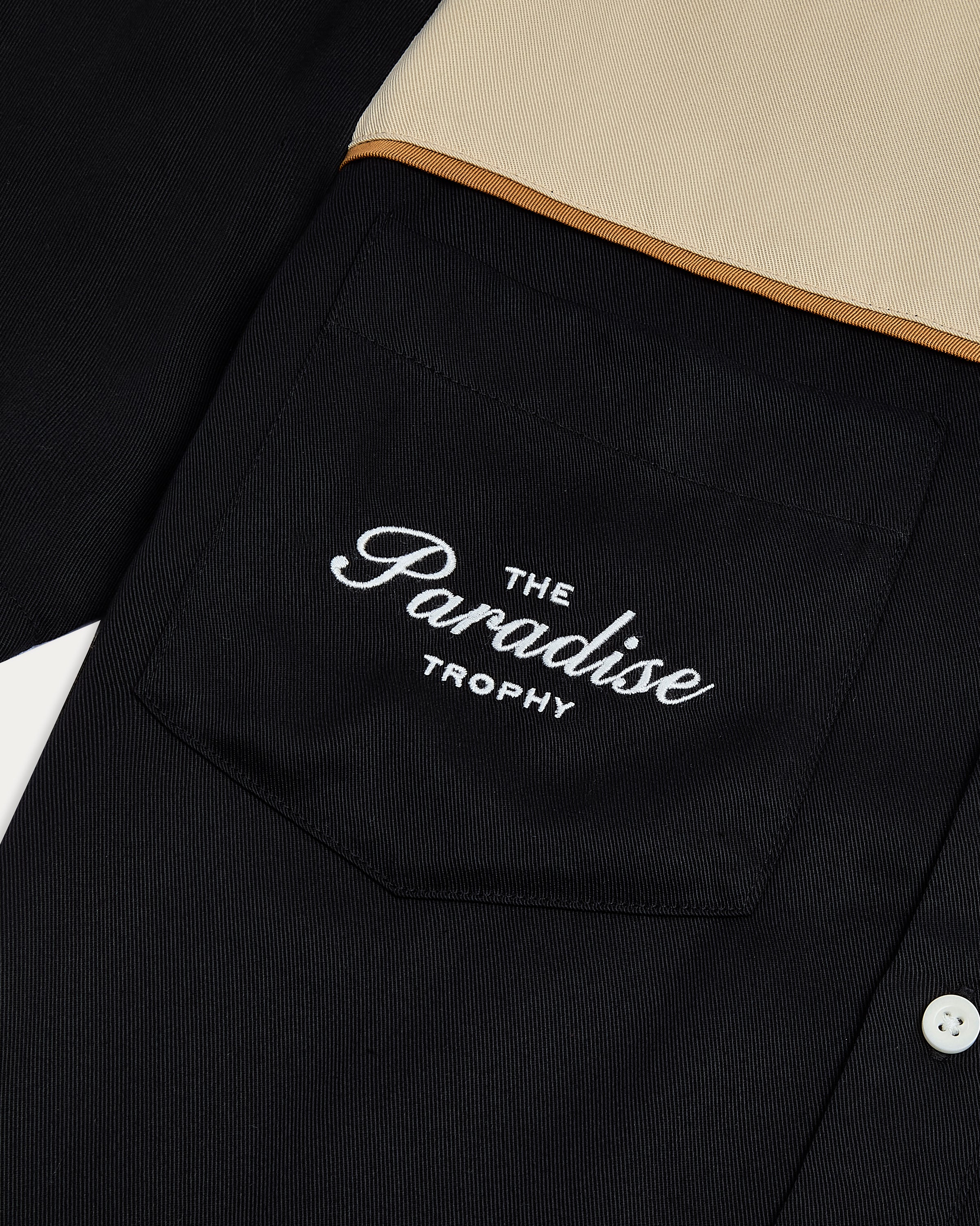 Paradise Trophy Bowling Shirt - Washed Black