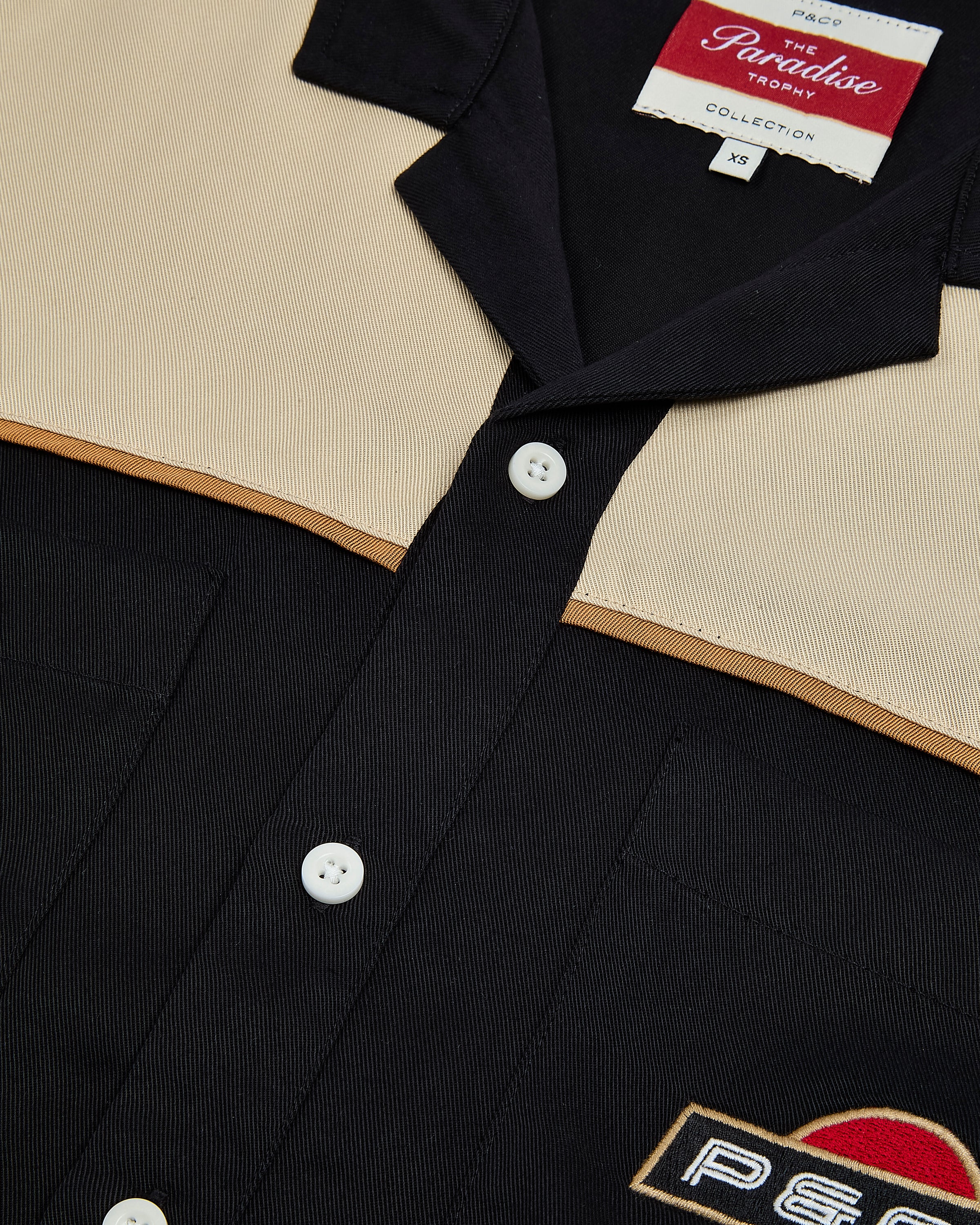 Paradise Trophy Bowling Shirt - Washed Black