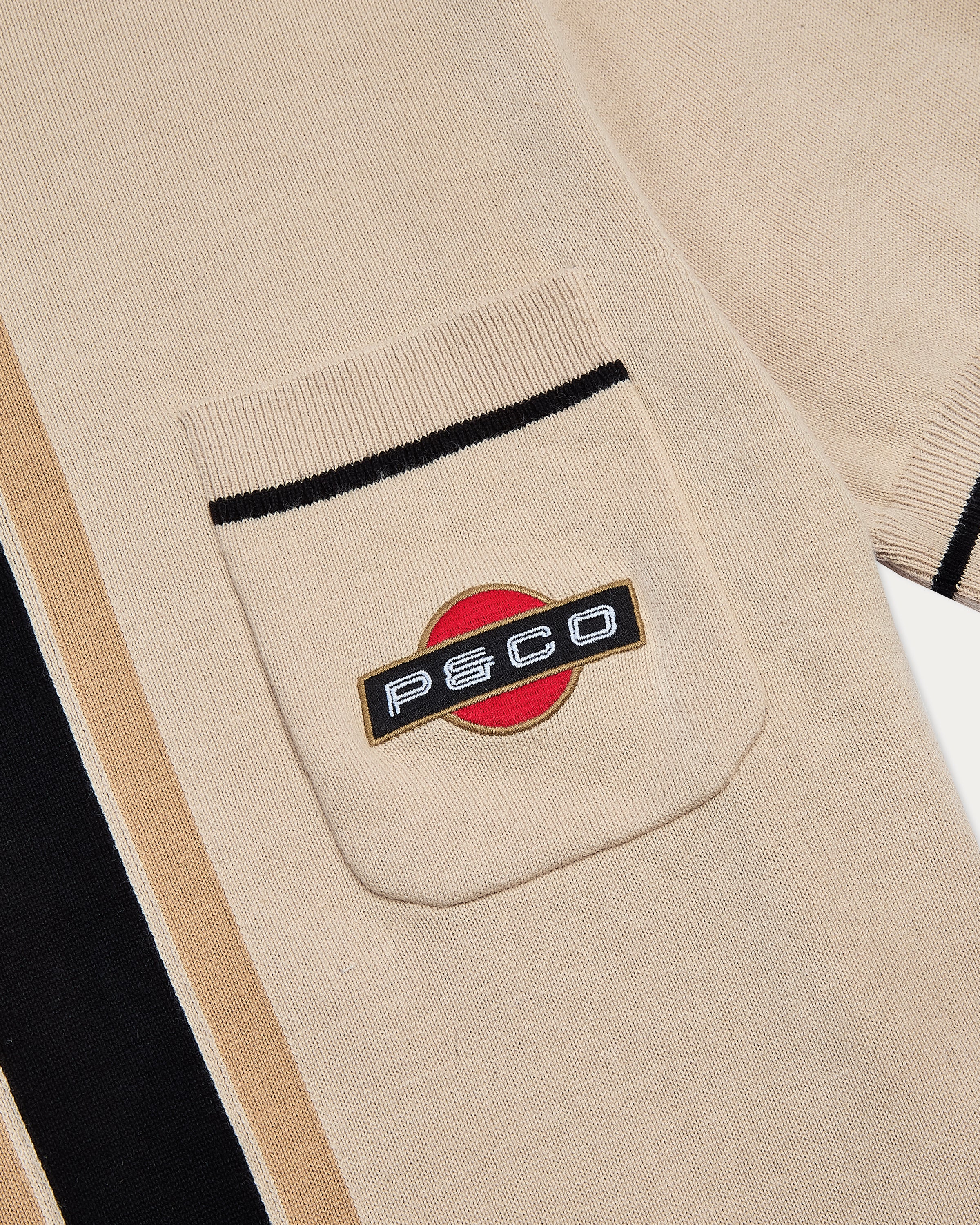 Racing Team Knitted Polo - Stone