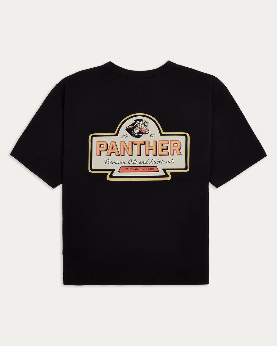 Panther Oils Boxy T-Shirt - Washed Black