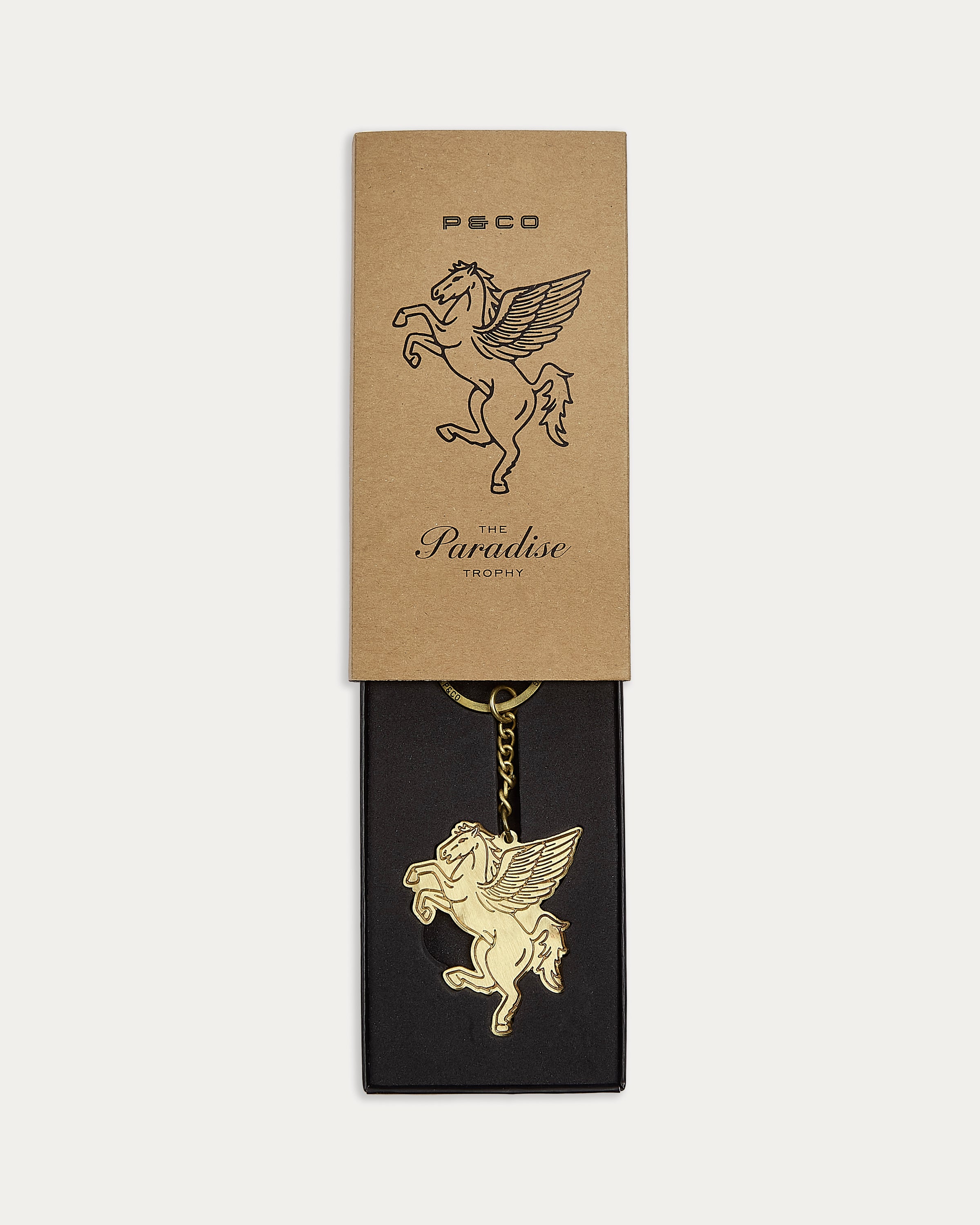Pegasus Keyring - Brass