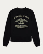 Parts & Service Waffle Longsleeve - Washed Black