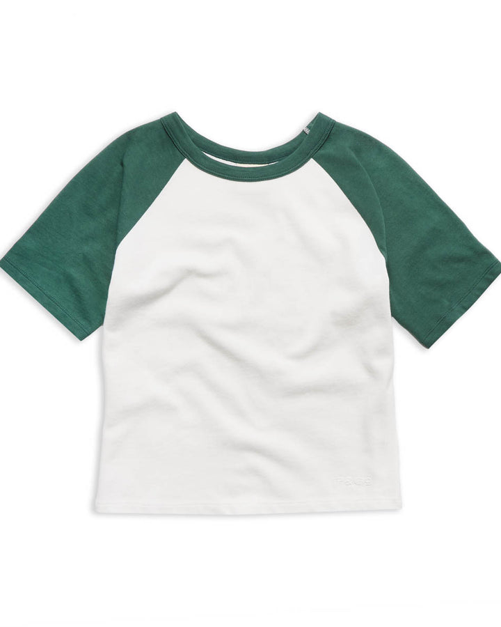 Baseball Baby T-Shirt - Off White & Green