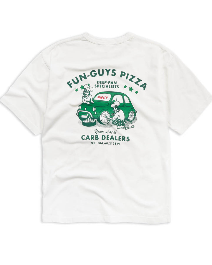 Fun Guys Pizza T-Shirt - Off White