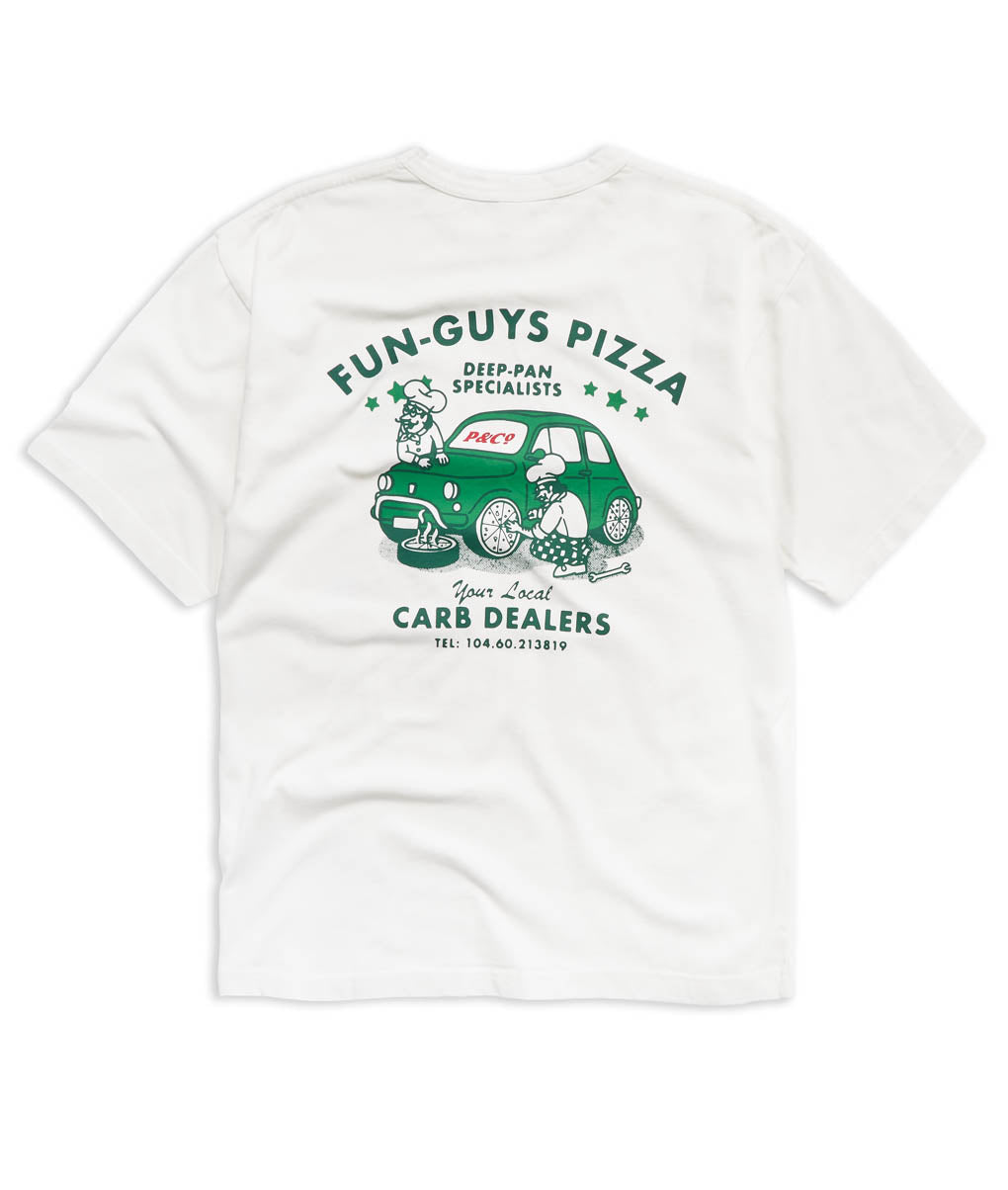 Fun Guys Pizza T-Shirt - Off White