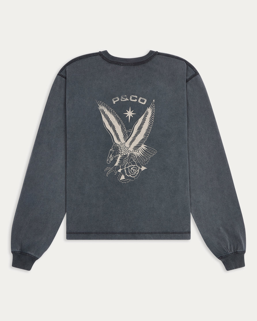 Eagle Flash Longsleeve T-Shirt - Acid Wash