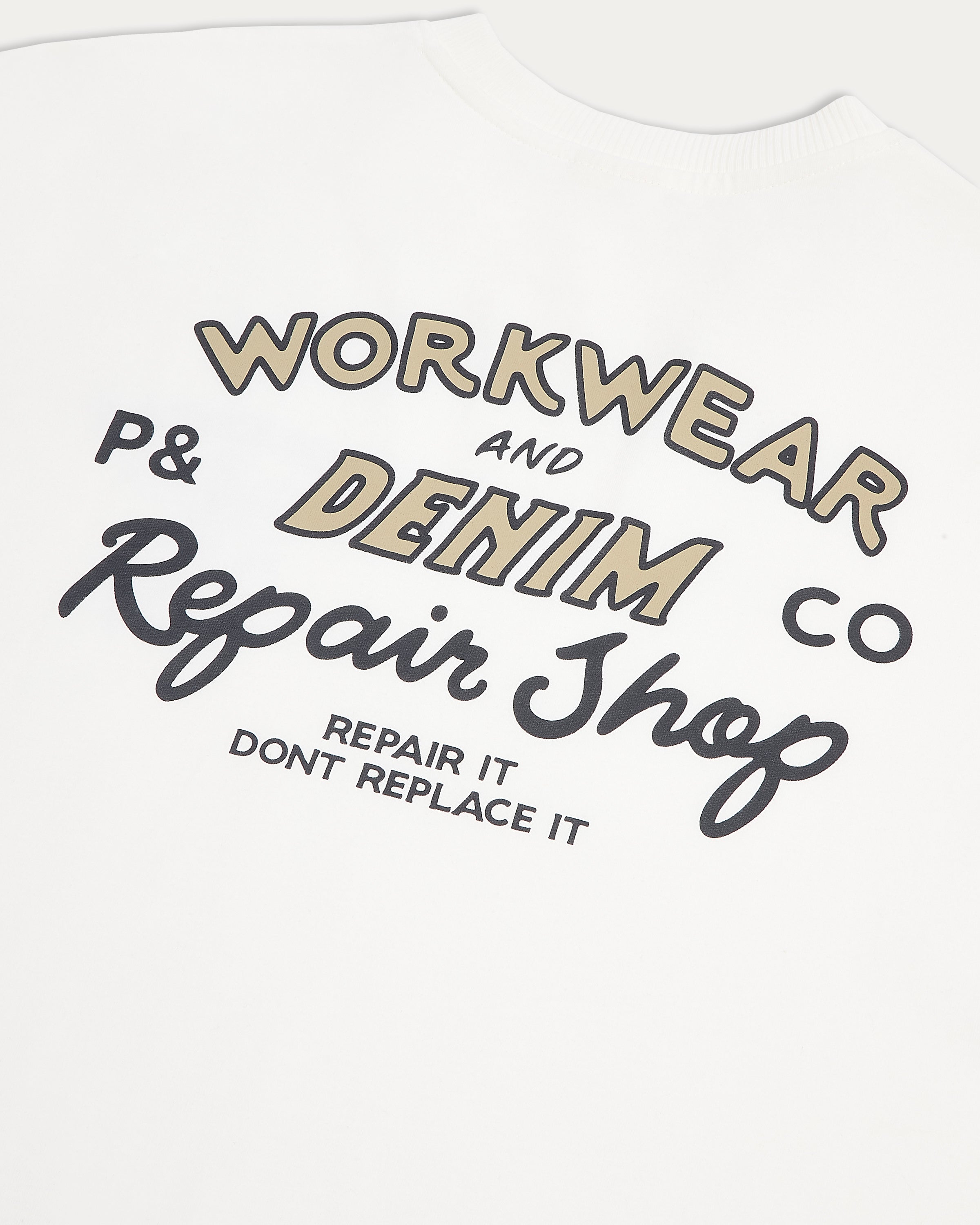 Workwear & Denim Boxy T-Shirt - Off White