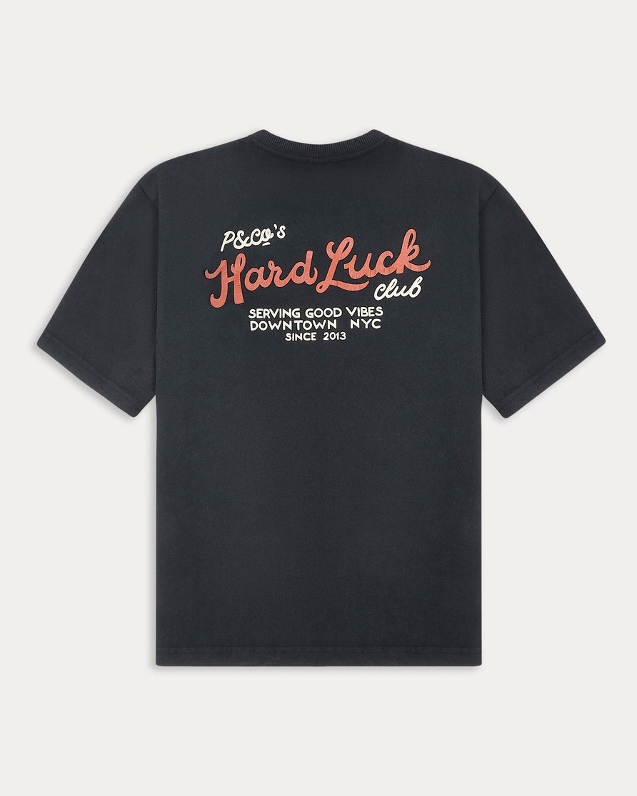Hard Luck Club Boxy T-Shirt - Washed Black
