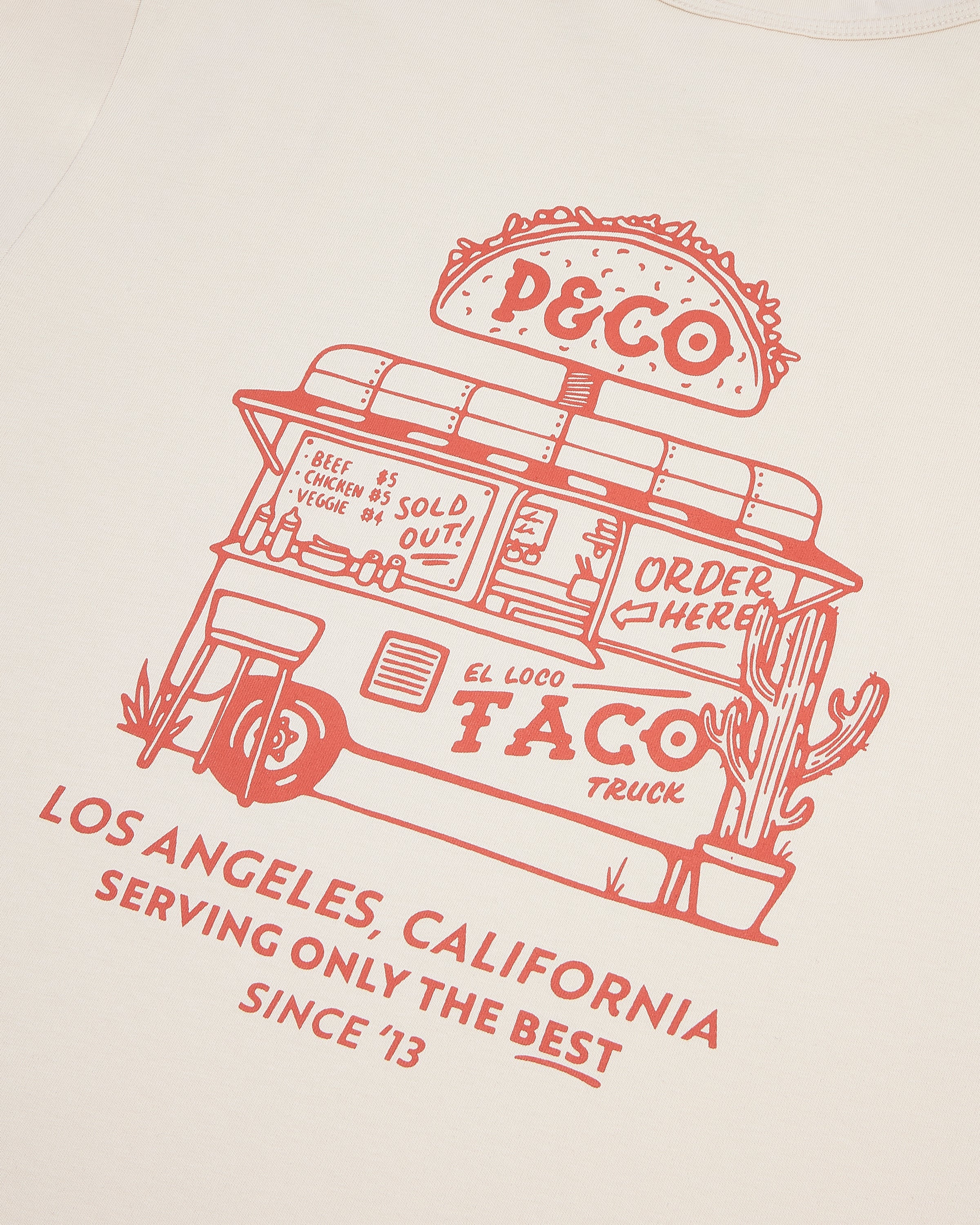 Taco Truck T-Shirt - Bone
