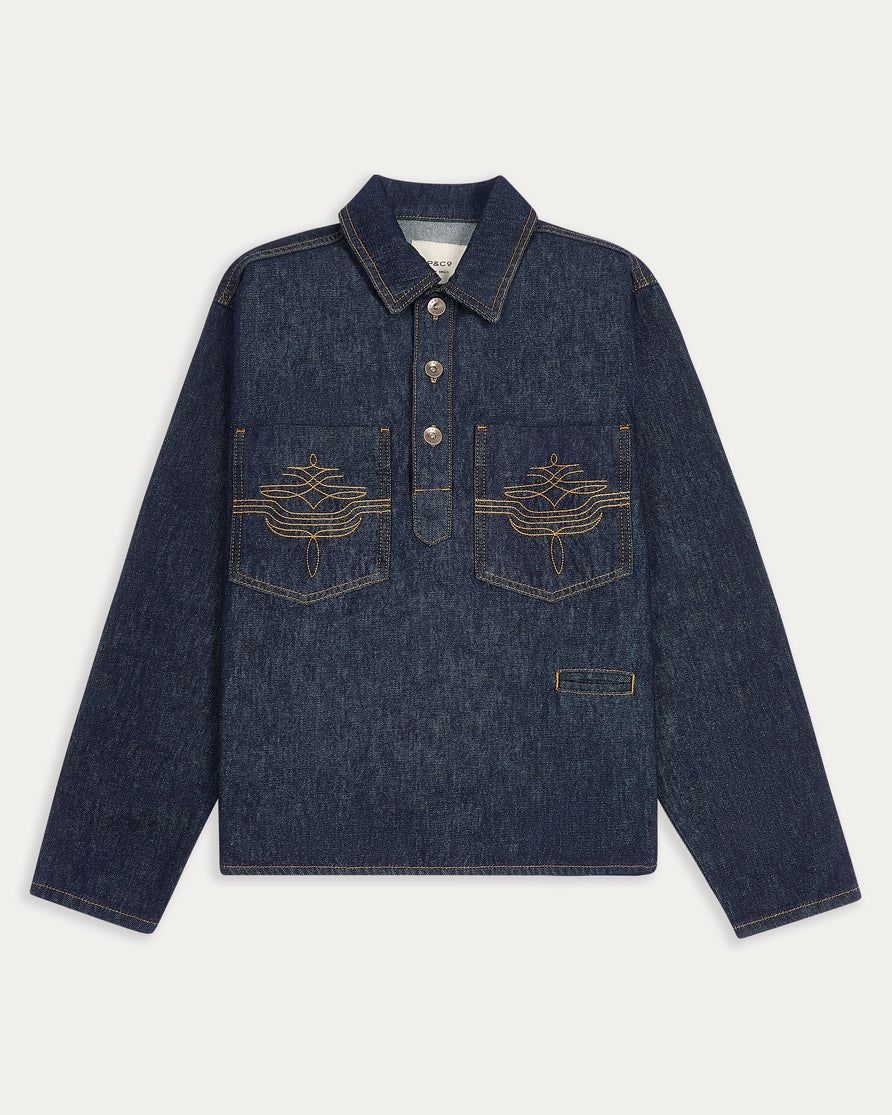 Crafter Smock - Raw Indigo