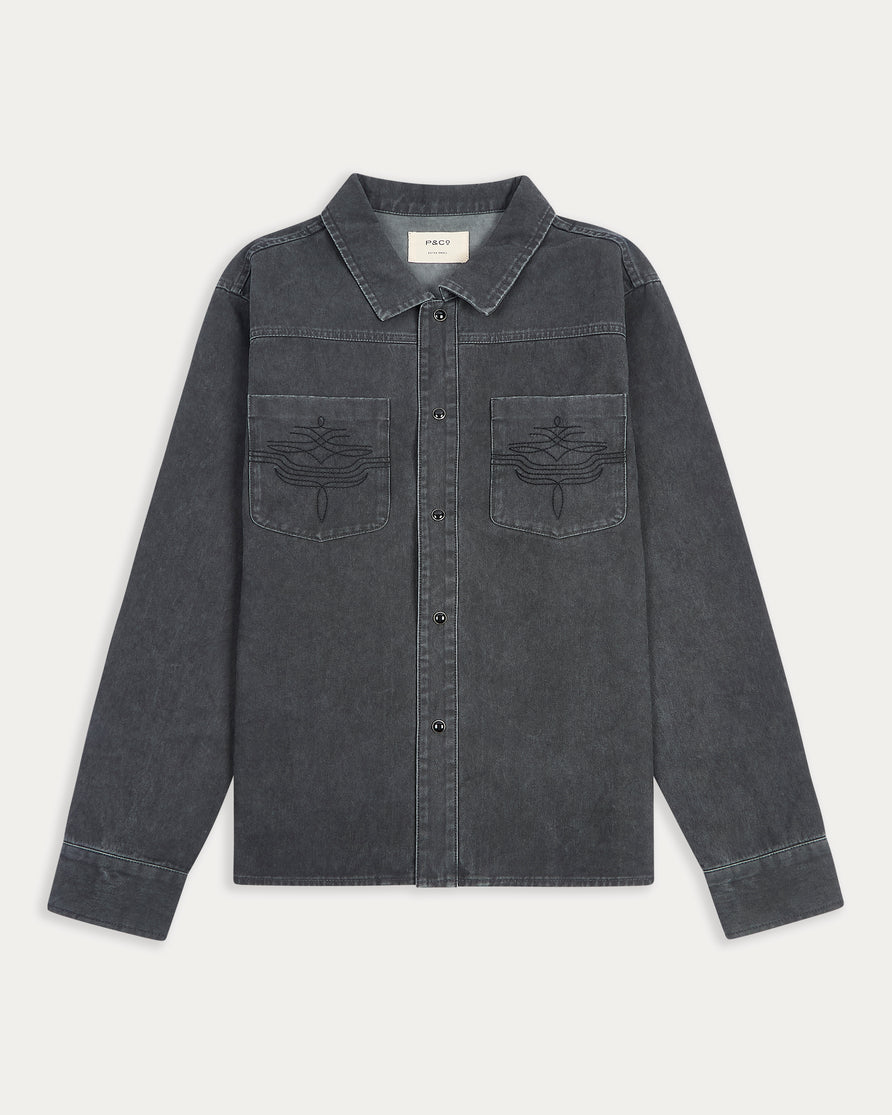 Drifter Overshirt - Washed Black