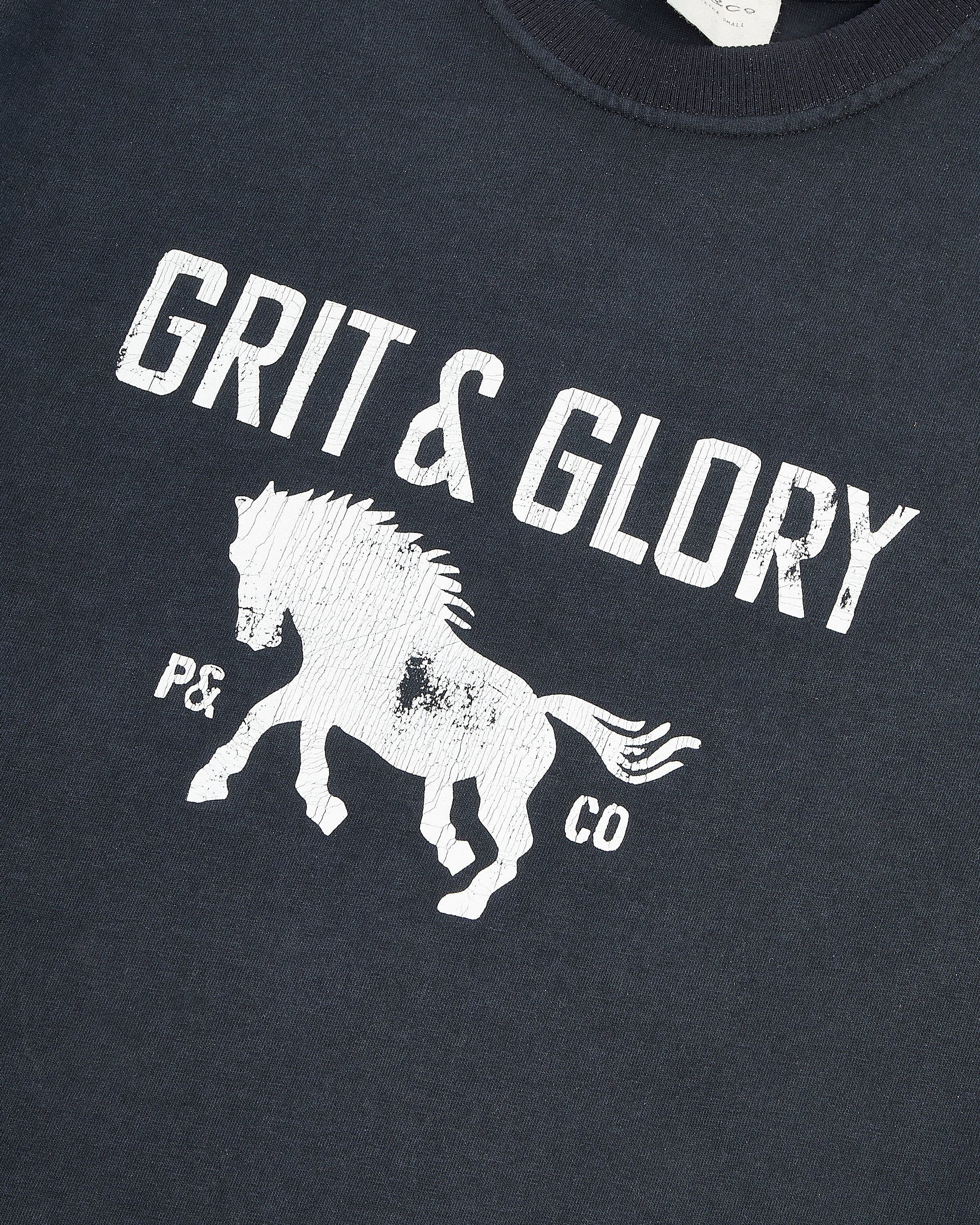 Grit & Glory Boxy T-Shirt - Washed Black