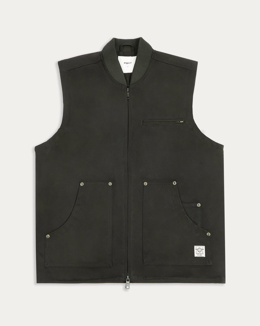 Canyon Waxed Vest - Olive