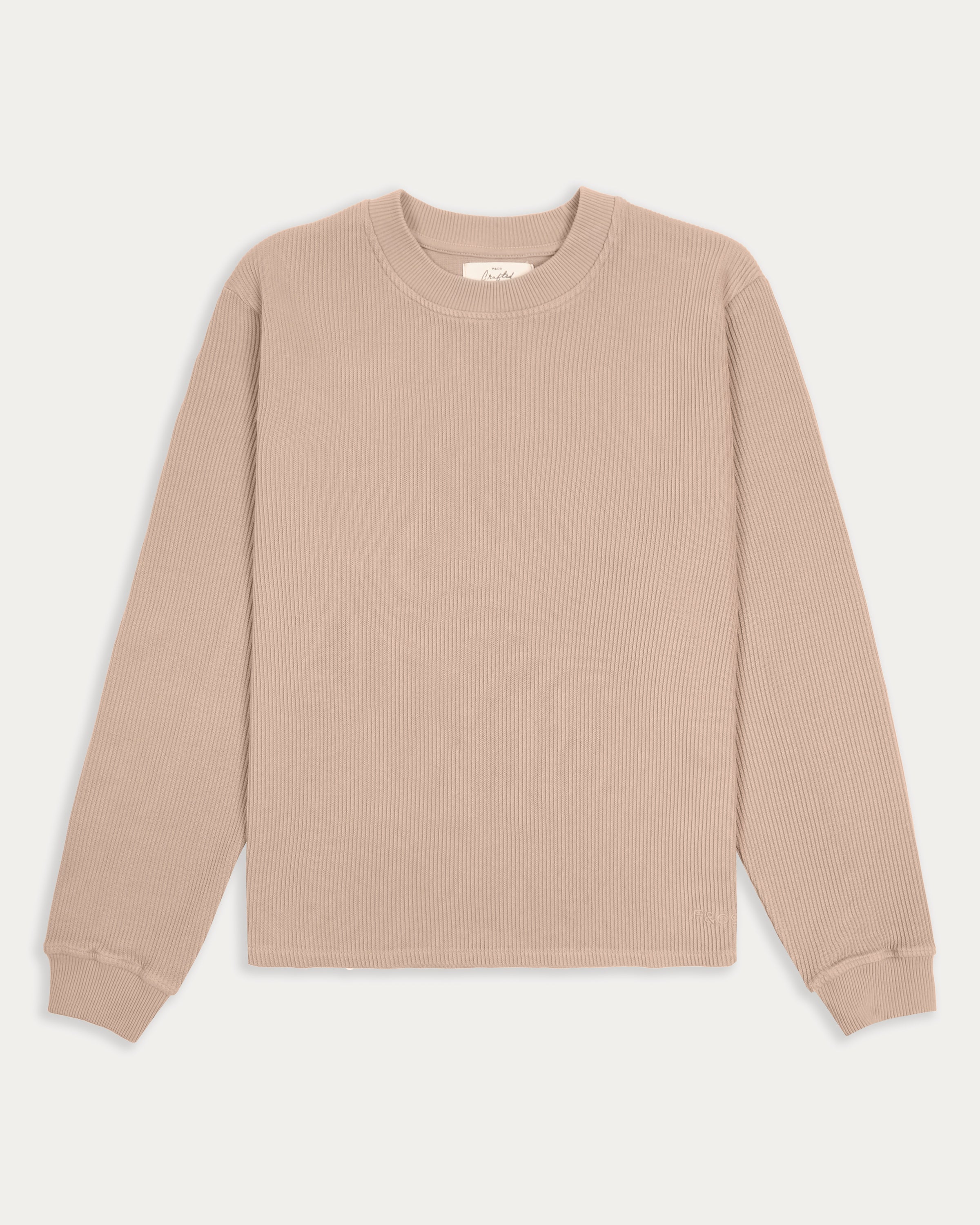 Crafted Ribbed Longsleeve - Tan
