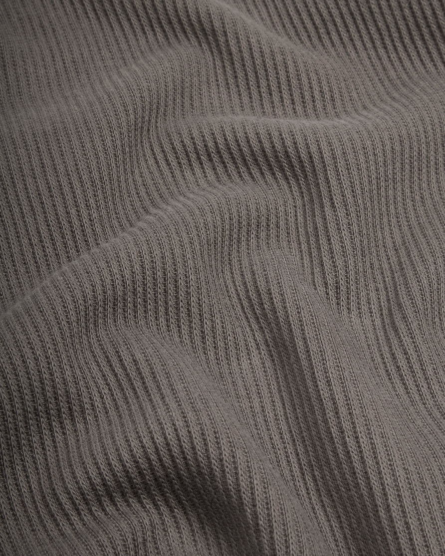 Crafted Ribbed Longsleeve - Charcoal