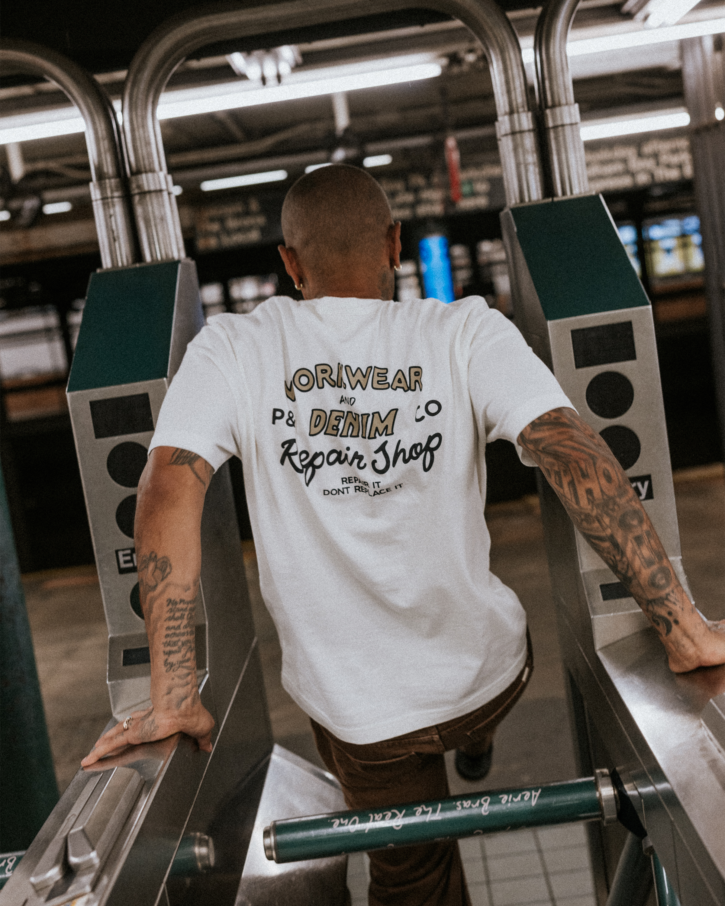 Workwear & Denim Boxy T-Shirt - Off White