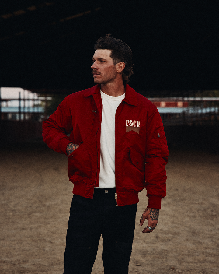 Bronco Bomber Jacket - Red